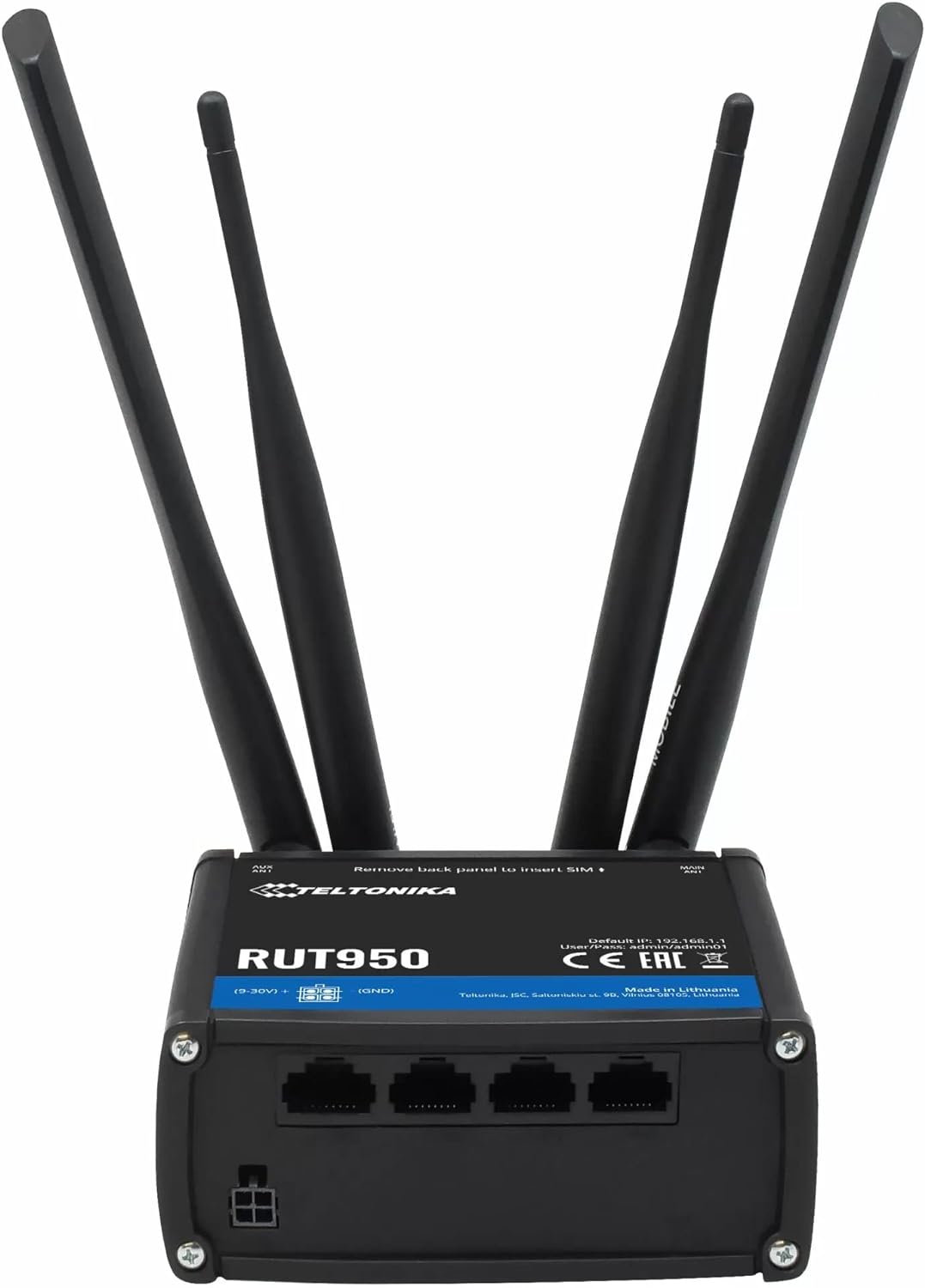 Teltonika RUT950J02400 model RUT950 LTE 4G Router for AT&T and T-Mobile; Automatic Switch to Available Backup Connection; Wireless Access Point with Hotspot Functionality Preferences 