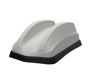 6001444 - 10in1 Dual Sharkfin Antenna - 4x5G/LTE, GNSS, 5xWi-Fi 2.4/5GHz, Bolt Mount, 4m, Black