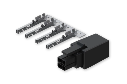 4-PIN plug with contact terminals