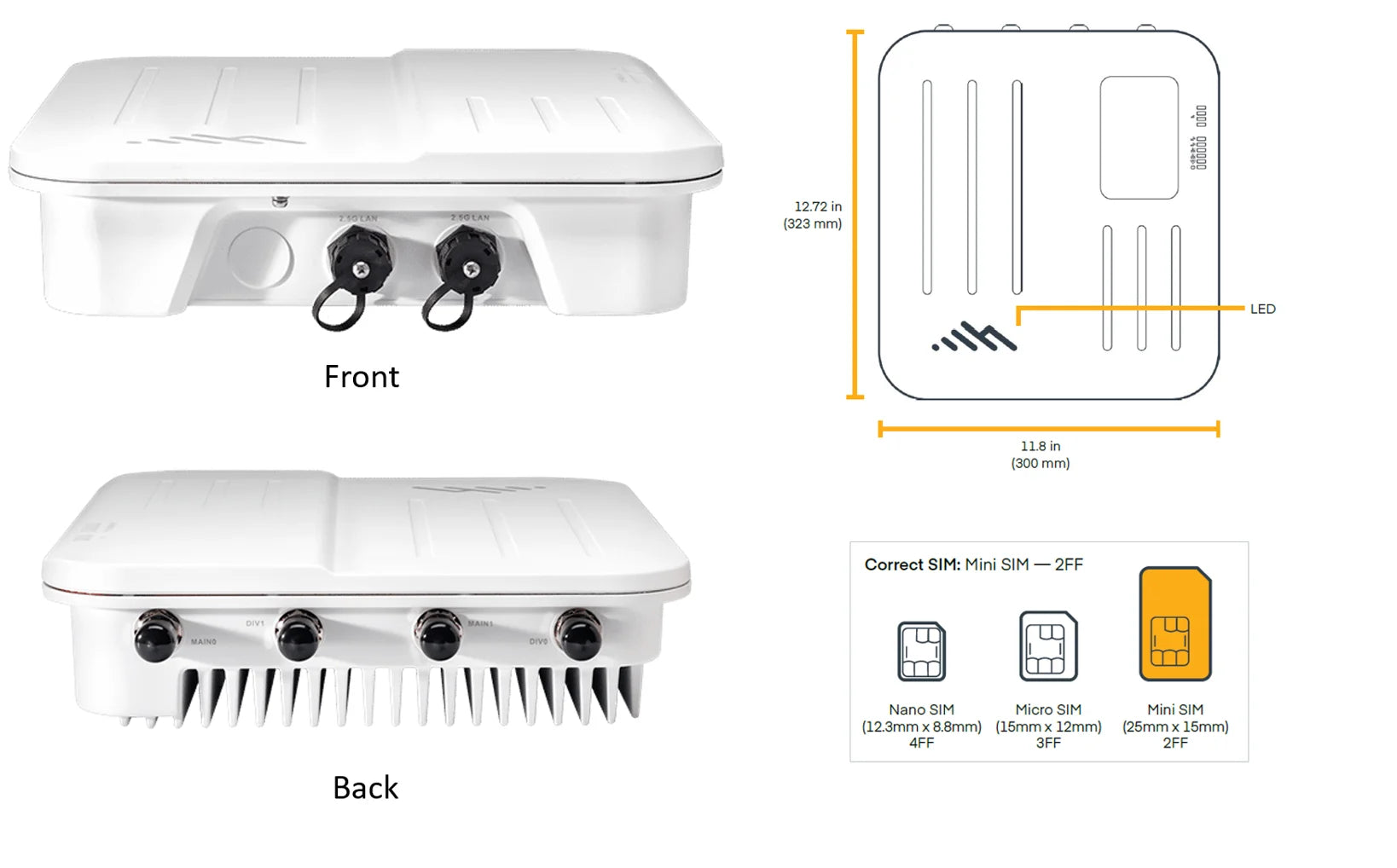 Ericsson Cradlepoint W1855 Outdoor 5G low-and mid-band adapter to add primary or failover connectivity